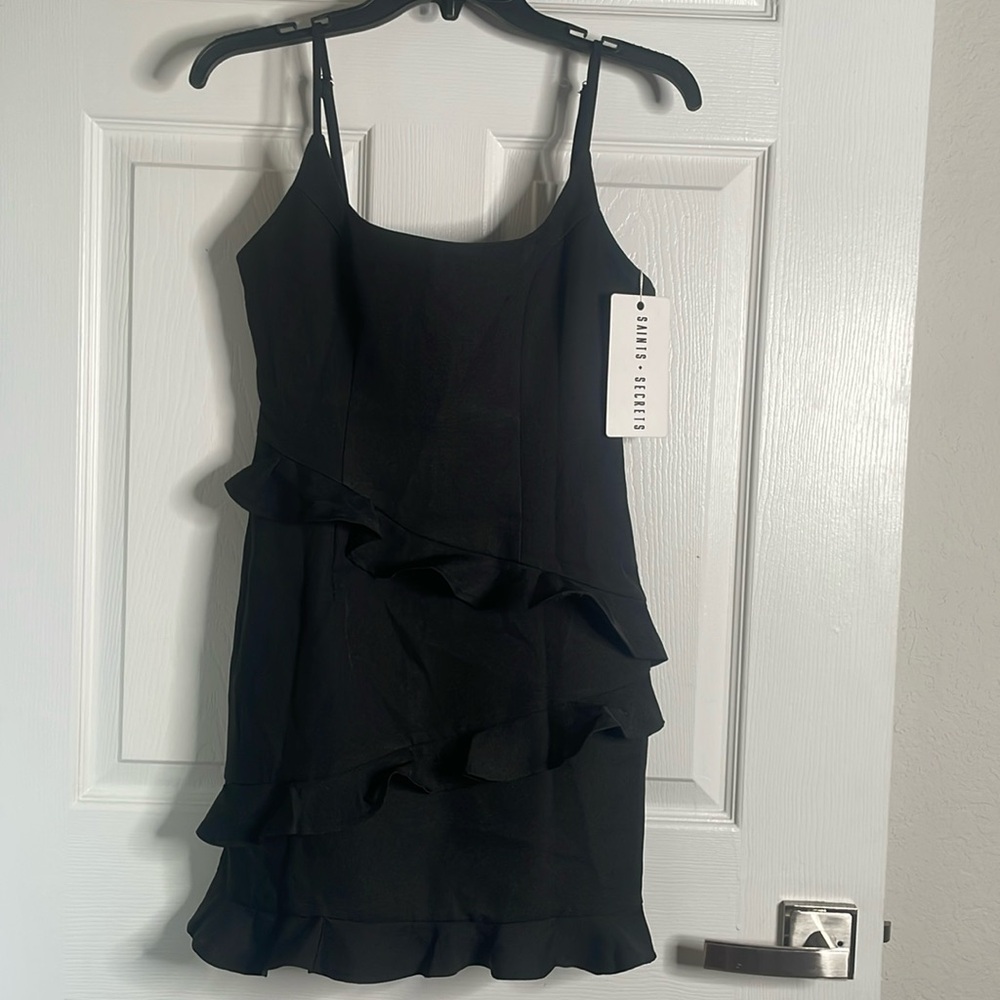 NWT Saints + secrets ruffle spaghetti strap dress